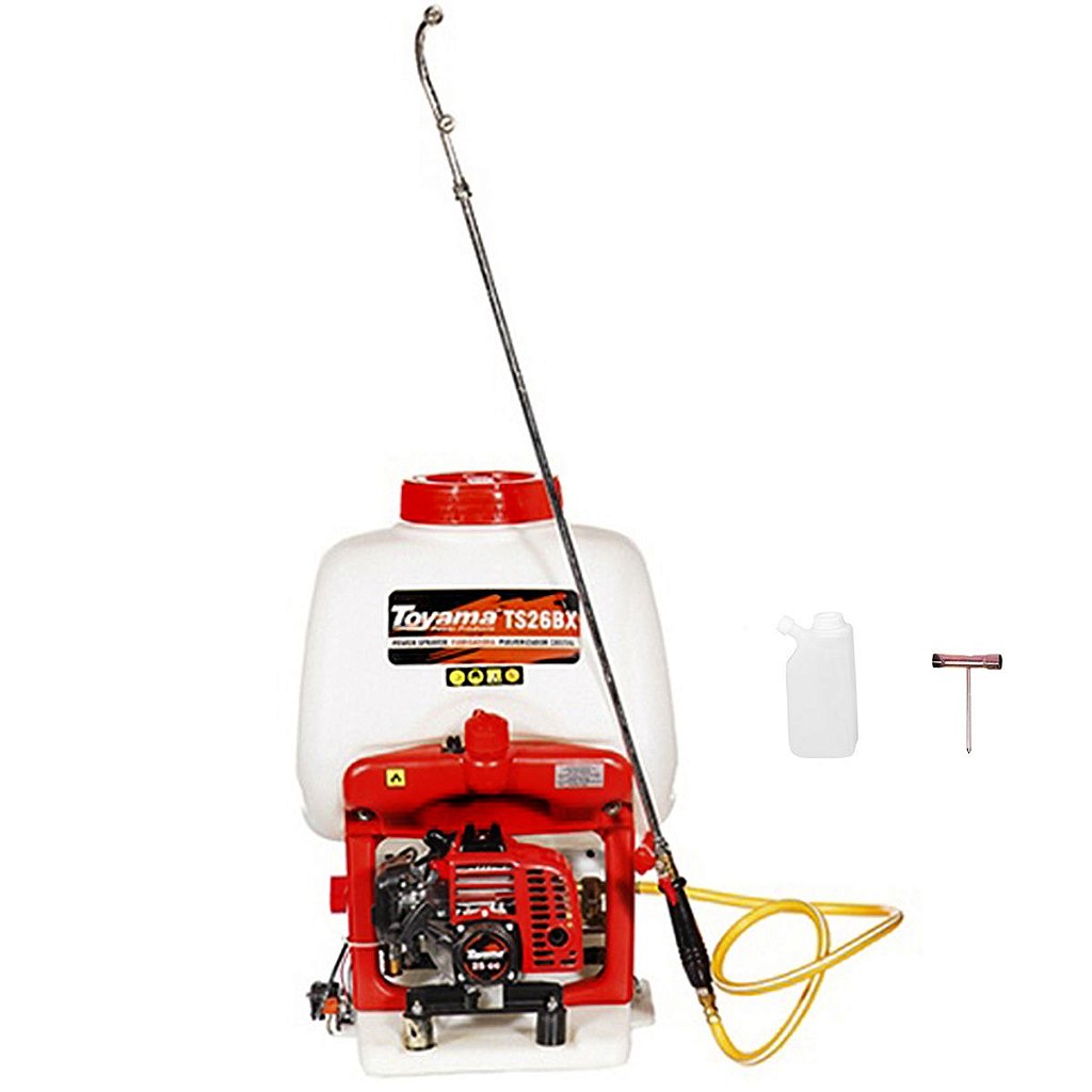 fumi PULVERIZADOR COSTAL 25 LITROS A GASOLINA 2T TOYAMA TS26B-N COM 2 LANÇA