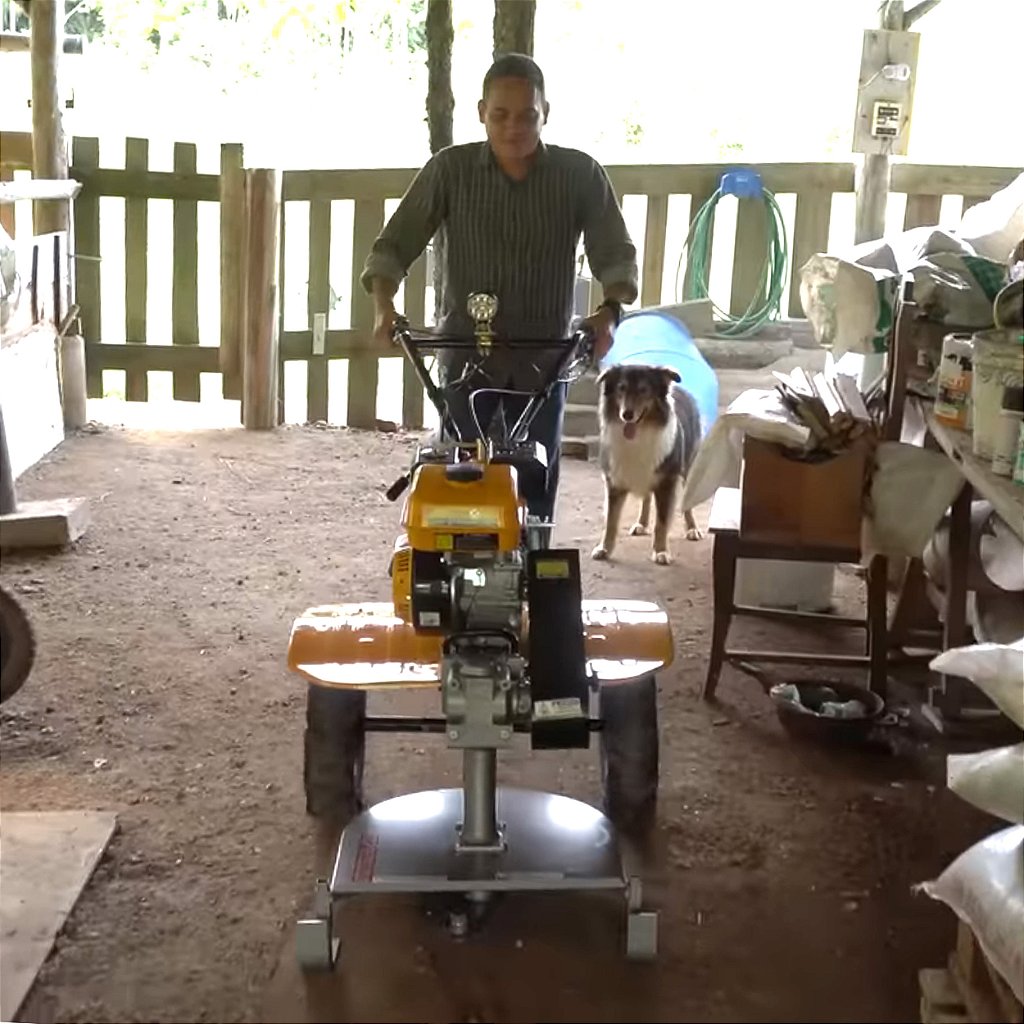 Motocultivador a Gasolina Zmax Zt900 212cc 7hp com Roçadeira