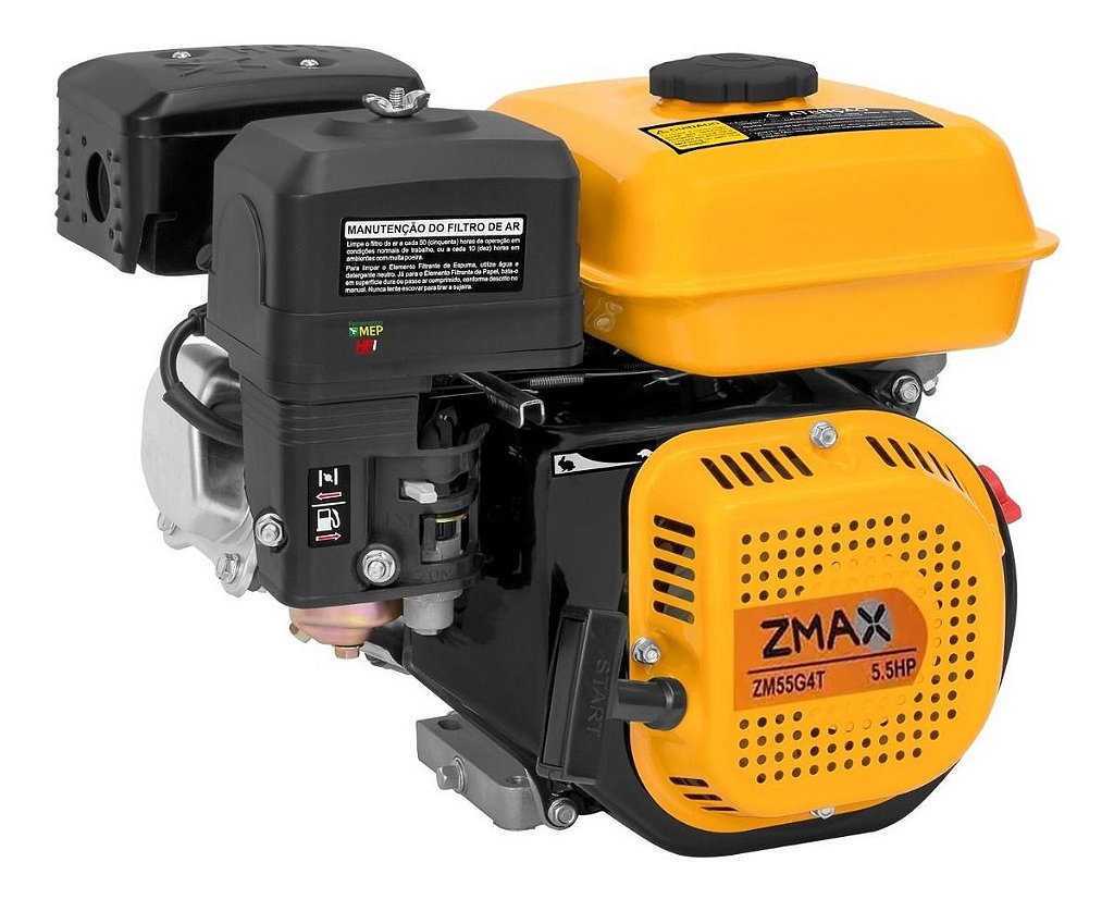 Motor a Gasolina Zmax 5,5hp 163cc 4t Partida Manual Z5m
