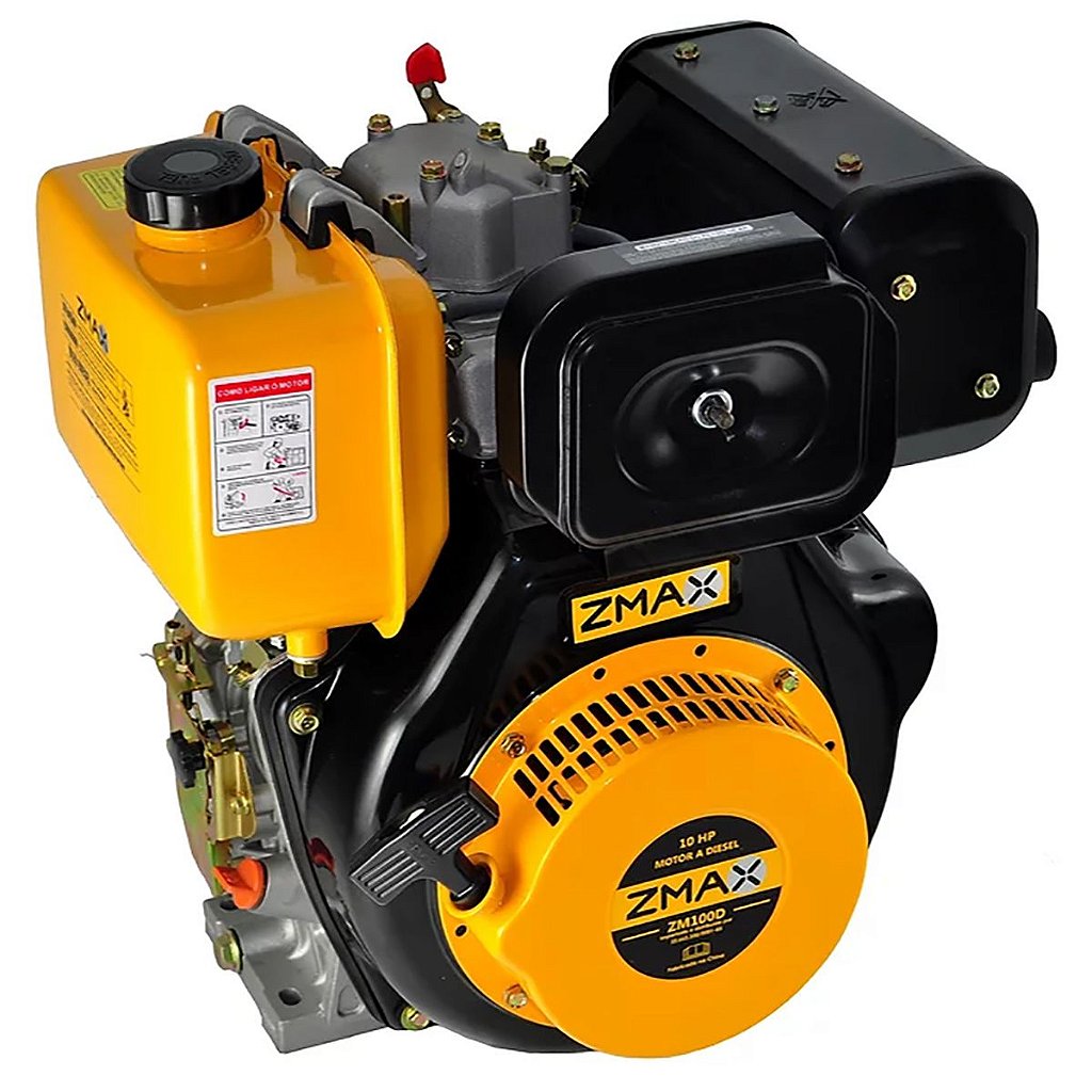 Motor a Diesel Zmax ZM100D 10hp 406cc Partida Manual Zd3