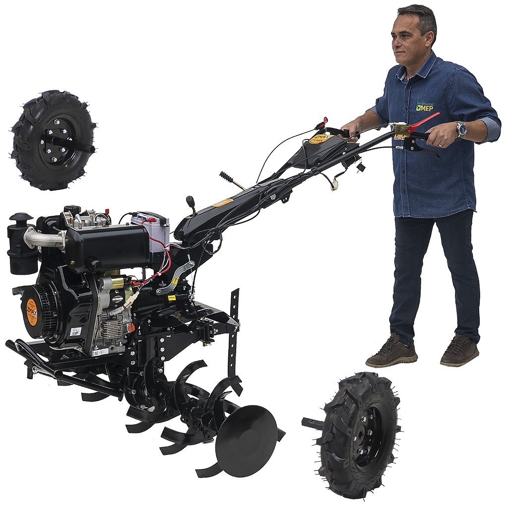 Motocultivador Diesel Zmax Zt1300DE 12hp Partida Elétrica Zd8