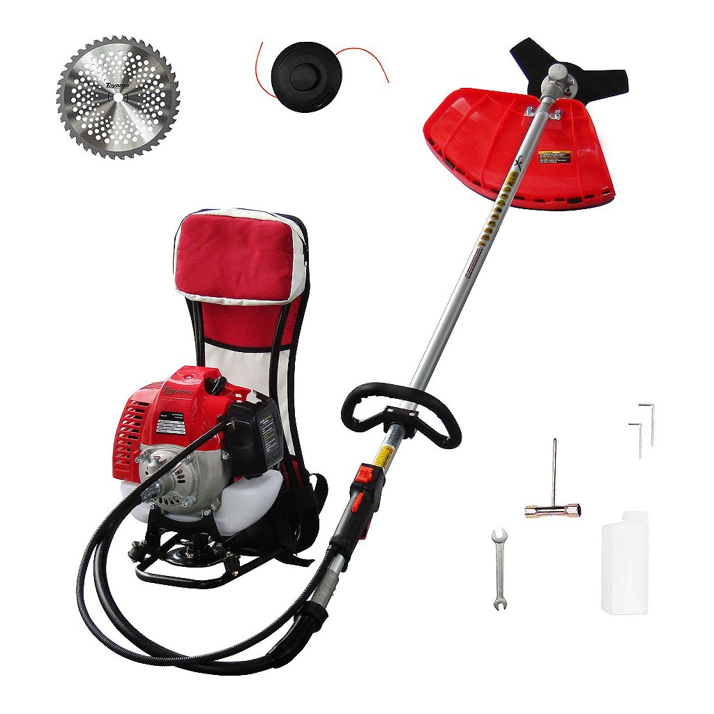 Roçadeira Costal a Gasolina Toyama Tbc43bx 42,7cc 1,7hp Rt3