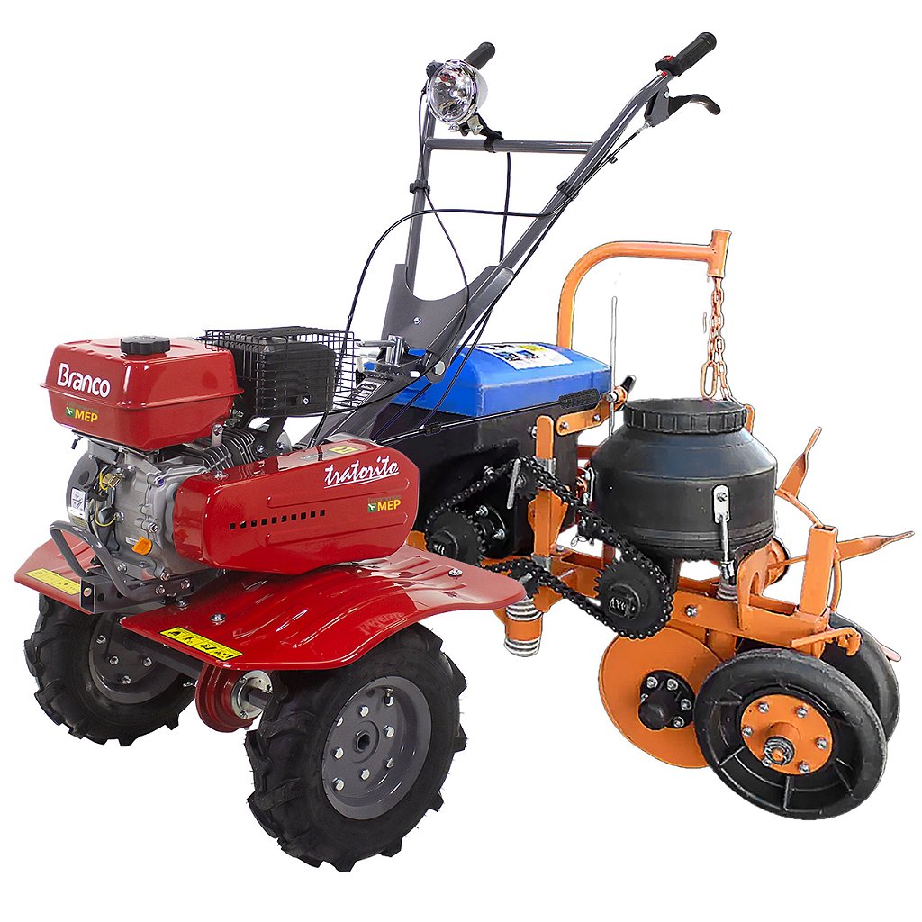 Motocultivador a Gasolina Branco Bttg-6,5 800 com Adubadeira
