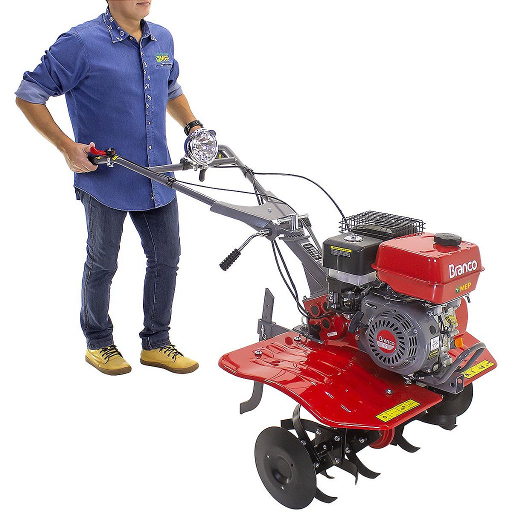 メシダ Motocultivador a Gasolina Branco Bttg-6,5 800 com Adubadeira