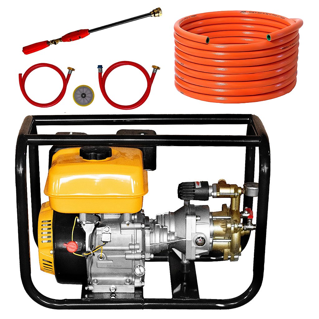 Bomba Pulverizadora Zmax ZP25MG Gas. 7hp Mangueira 25mts Bg4