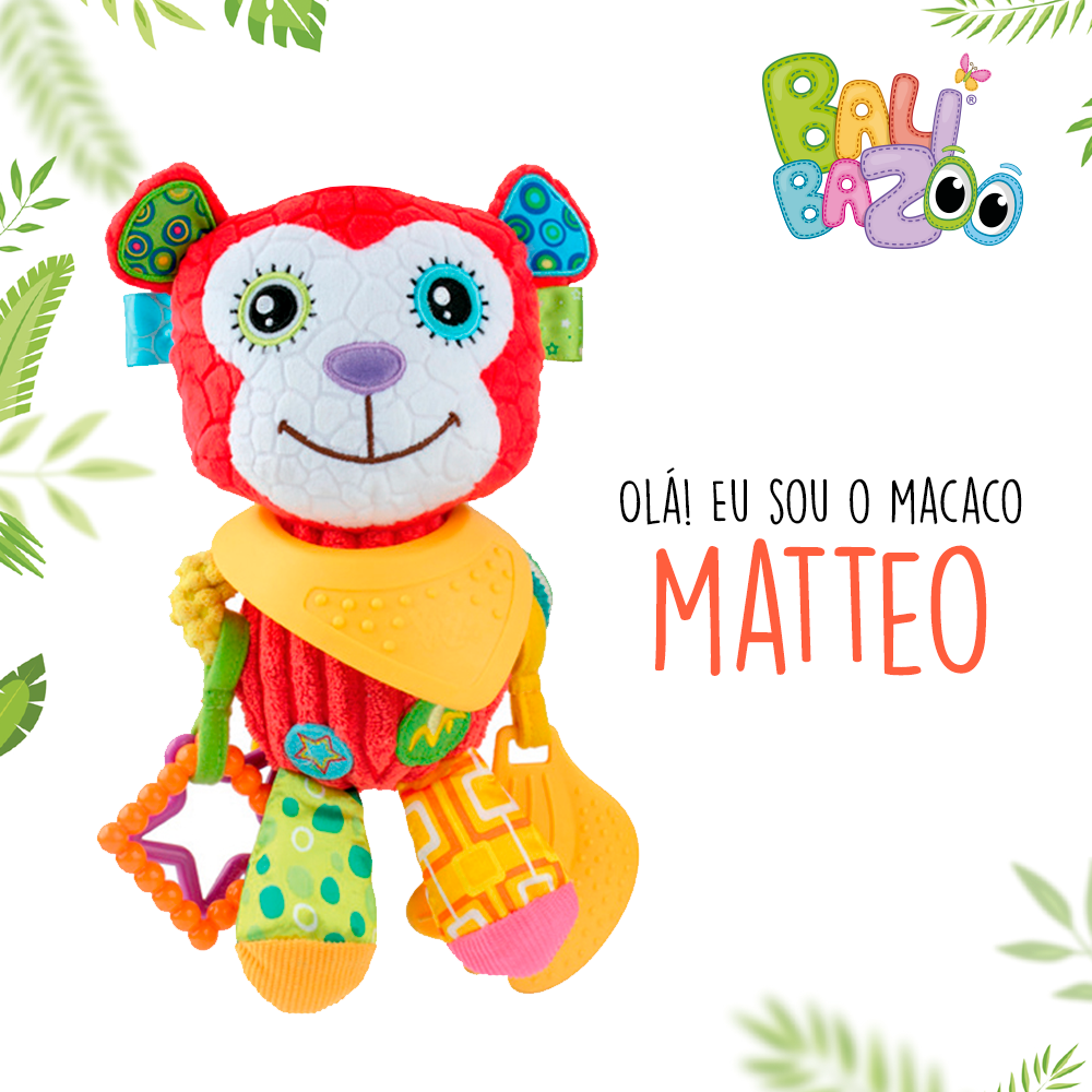 Pelúcia de Atividades Bandana Buddies Macaco Matteo