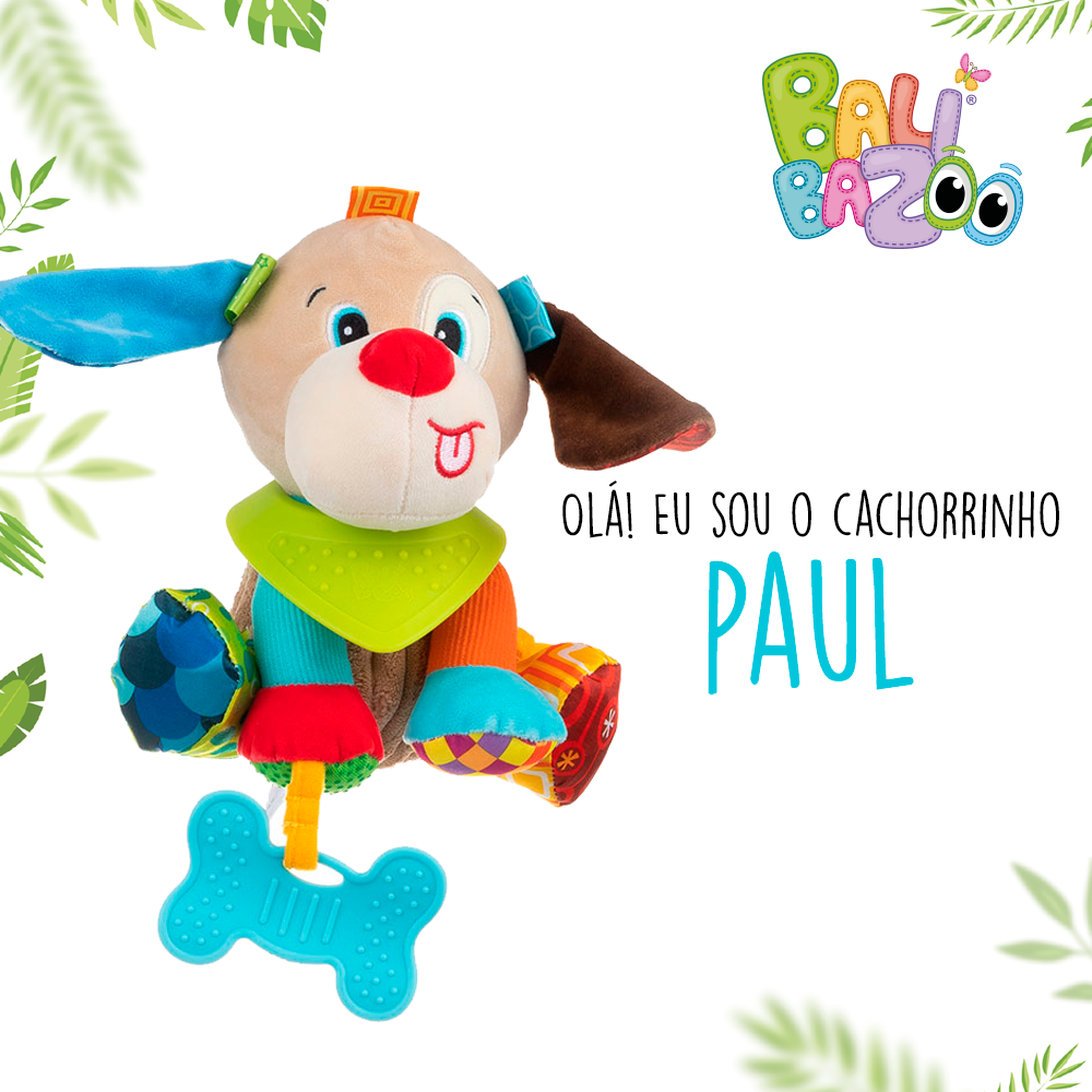 Pelúcia de Atividades Bandana Buddies Cachorro Paul - Balibazoo - Tutti  Amore - A melhor loja para o seu bebê