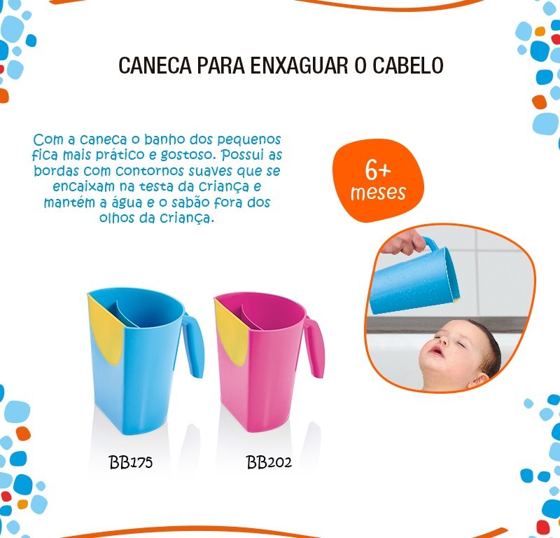 Caneca para bebê para Enxugar o Cabelo