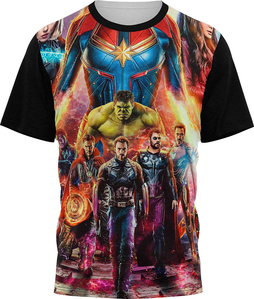 Marvel Avengers - Camiseta Adulto - Tecido Malha Fria - PV - São Conrado  Store