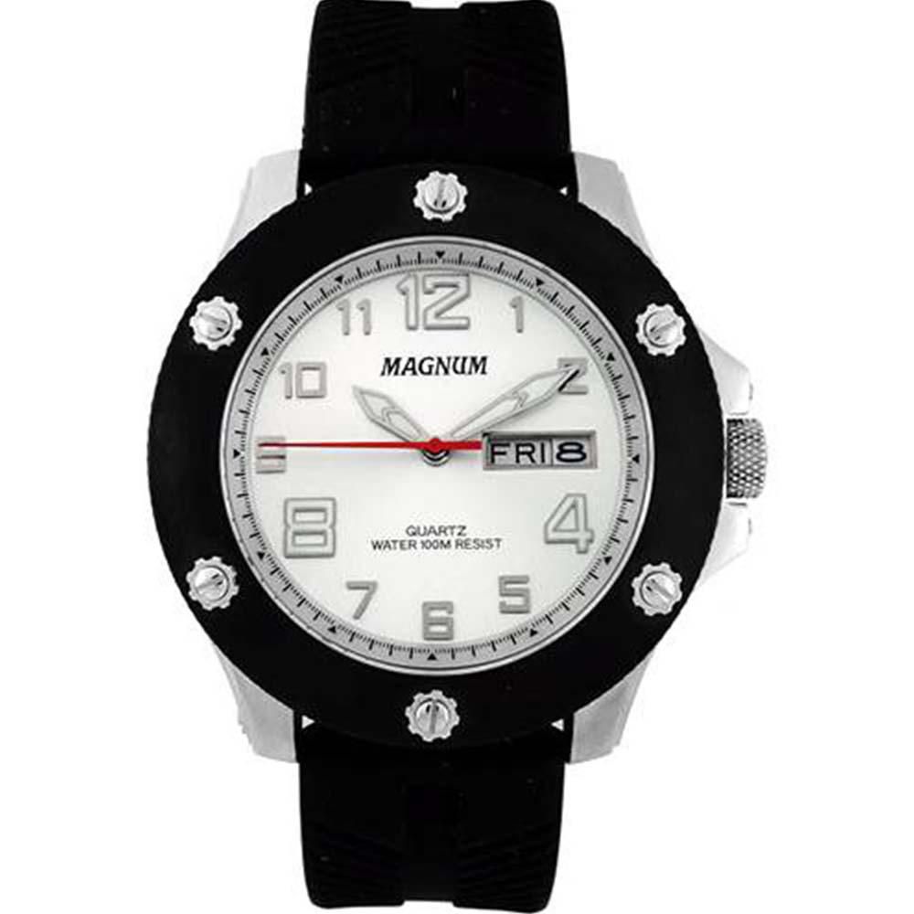 Relógio Magnum Masculino Pulseira em Silicone – Preto - Shopping Jardins  Online
