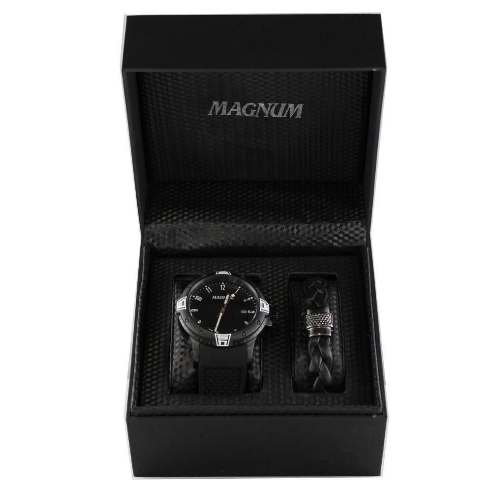 Relógio MAGNUM KIT masculino prata MA34110C - aconfianca