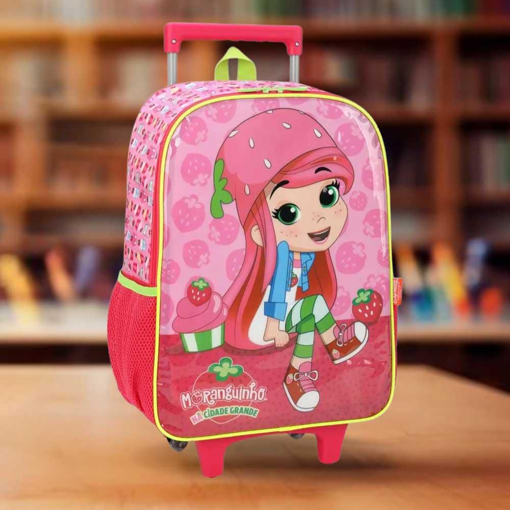 Mochila Infantil de Rodinhas Moranguinho - Luxcel