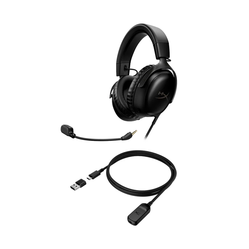 Headset HyperX Cloud III Driver 53mm USB-C USB-A P3 3.5mm - LAF