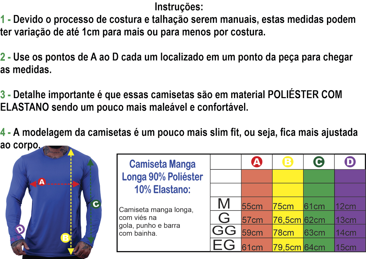 Camiseta Manga Longa Proteção UV – Visual