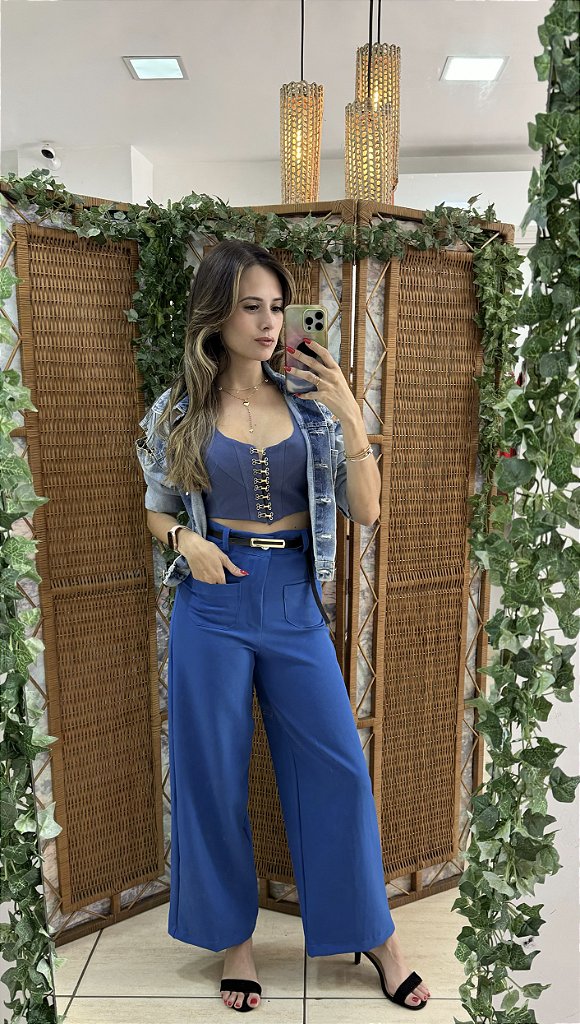 CALÇA WIDE LEG 2 BOLSOS - Petrichor