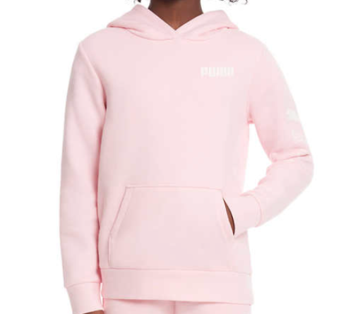 Roupa Infantil Menina Puma Blusa Moletom Rosa Glitter Forrada c