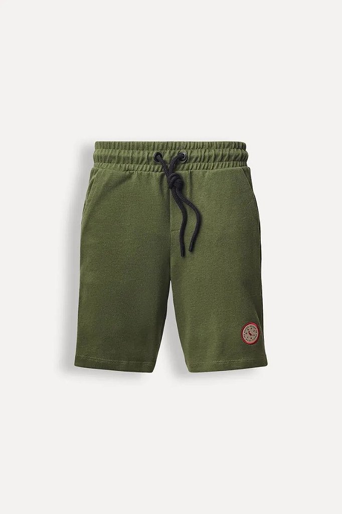 Roupa Infantil Menino Reserva Mini Bermuda De Moletom Verde Musgo