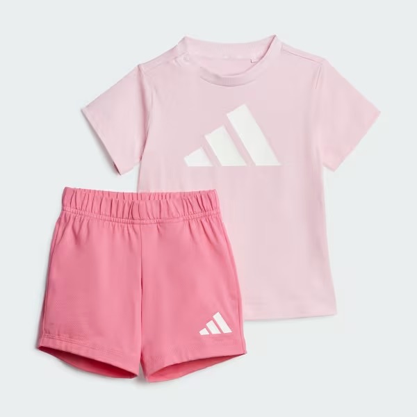 Conjunto Infantil Menina Adidas Camiseta e Shorts Pink
