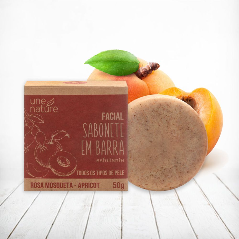 Sabonete em Barra Esfoliante Facial Une Nature Arte dos Aromas 50g -  Shampoos e condicionadores em barra