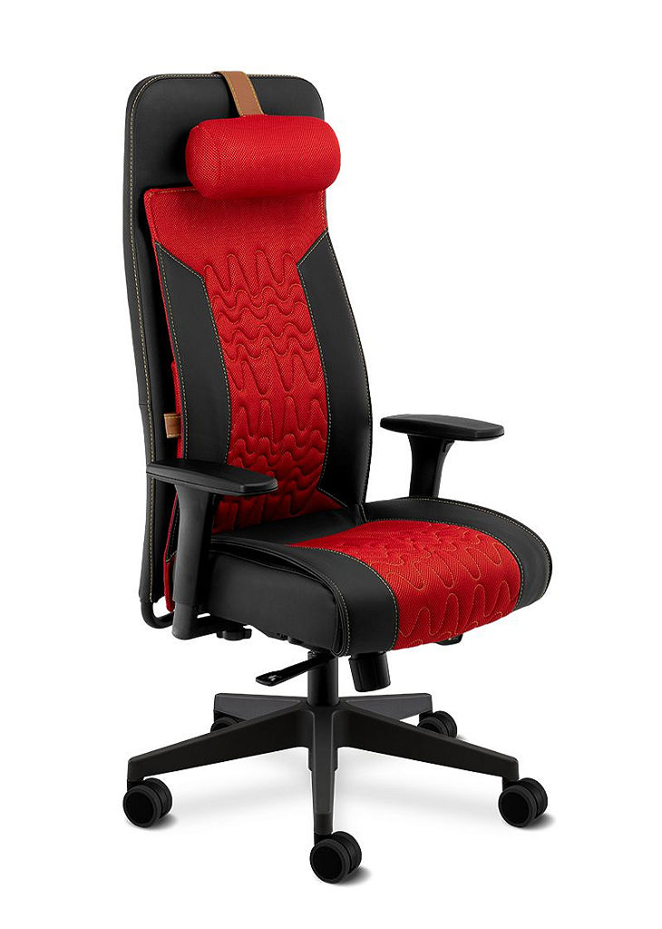 Cadeira Para Barbearia Hidráulica Reclinável Detroit Red Style Vermelha  Terra Fértil