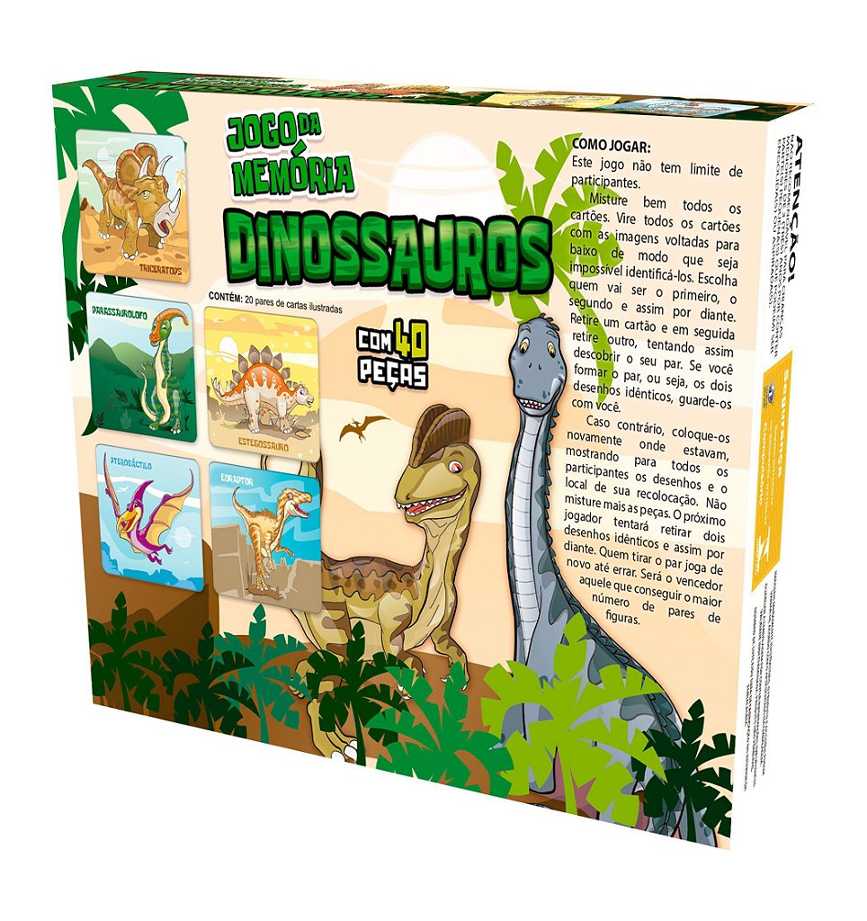 Jogo Da Memória - Dinossauros - Atacadão Global