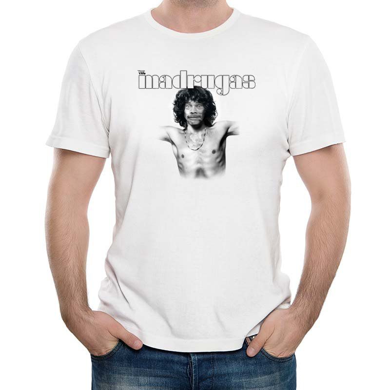 Camiseta rock Jim Morrison Seu Madruga | 100% Algodão - Roquenrou