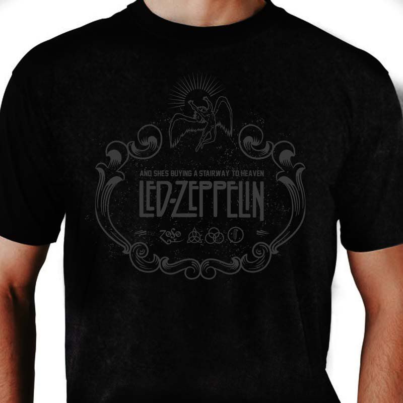 Camiseta Led Zeppelin Vintage | 100% Algodão - Roquenrou
