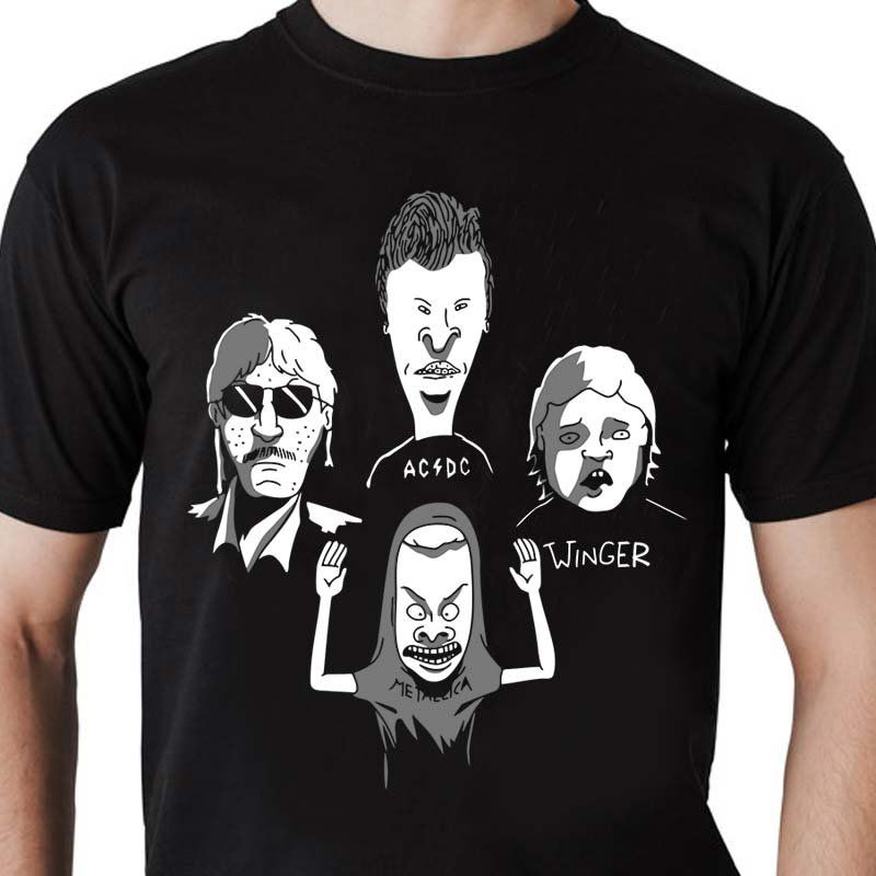 Camiseta rock Beavis and Butt-Head | 100% Algodão - Roquenrou