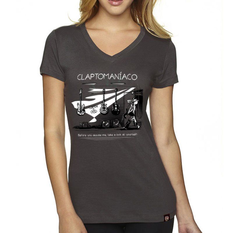 Camiseta Eric Clapton Claptomaníaco | 100% Algodão - Roquenrou