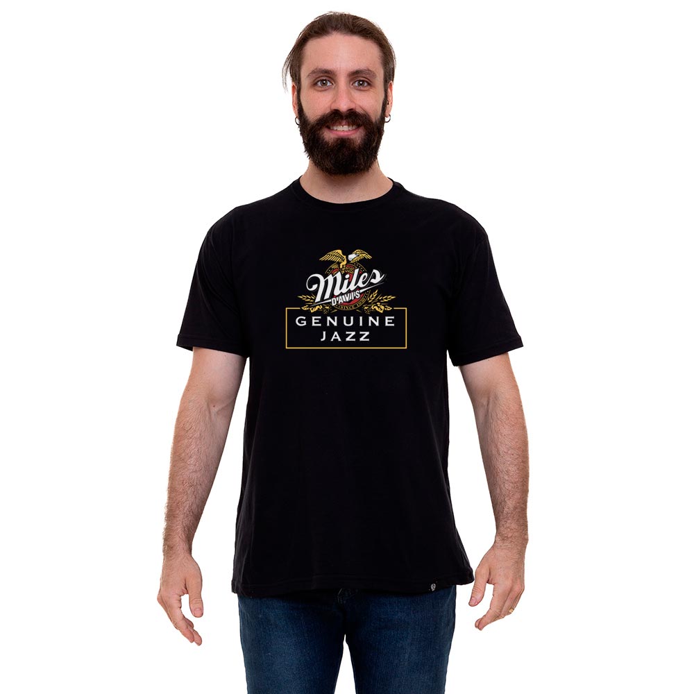 Camiseta Miles Davis Genuine Jazz | 100% Algodão - Roquenrou