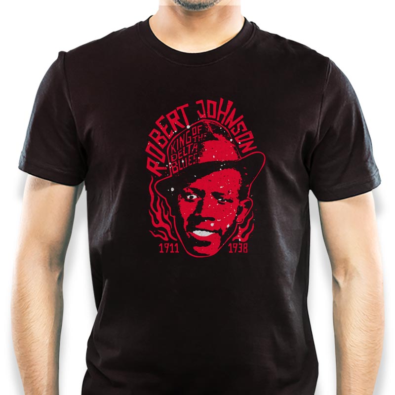 Camiseta Robert Johnson | 100% Algodão - Roquenrou | Estampado na