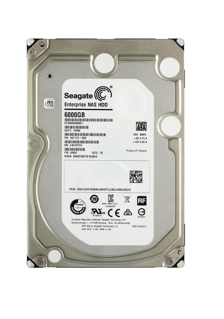 テ*️様 【訳アリ】Seagate HDD 6TB ST6000VN0001 - HD Servidor Seagate 6TB 7,2K 3,5 6G NAS SATA
