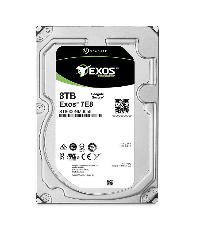 ST8000NM0055 Seagate Exos 7E8 8TB HDD 本体 ST8000NM0055 - HD Servidor Seagate 8TB 7.2k 6GB/S 3,5 SATA