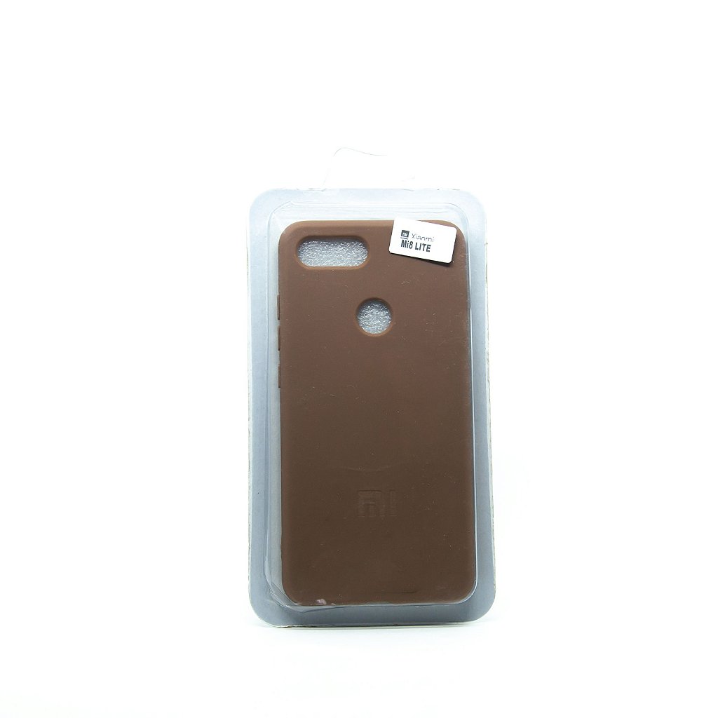 Capa Capinha Case Smartphone Redmi Mi 8 Lite Silicone Marrom - MT SERVICE