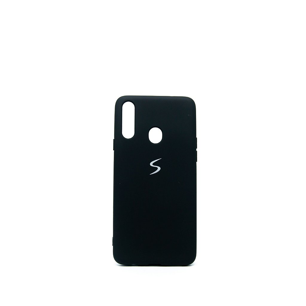Capa Capinha Case Smartphone Samsung A20S Silicone Preto - MT SERVICE