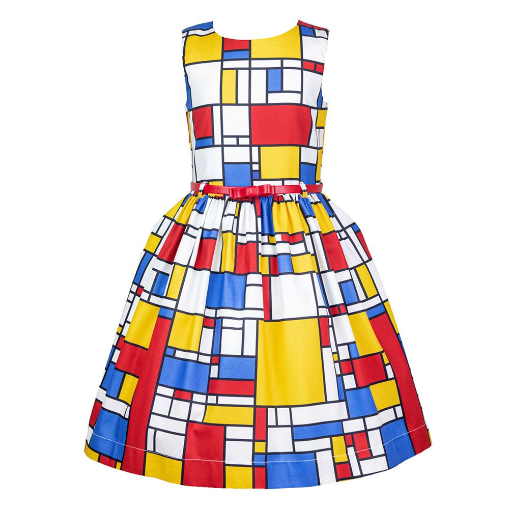 Vestido Mondrian Festa - Mactoot | Moda para crianças