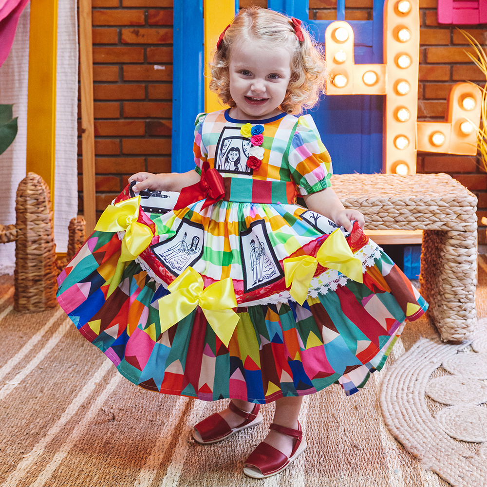 Vestido São João Cordel - Mactoot | Moda para crianças