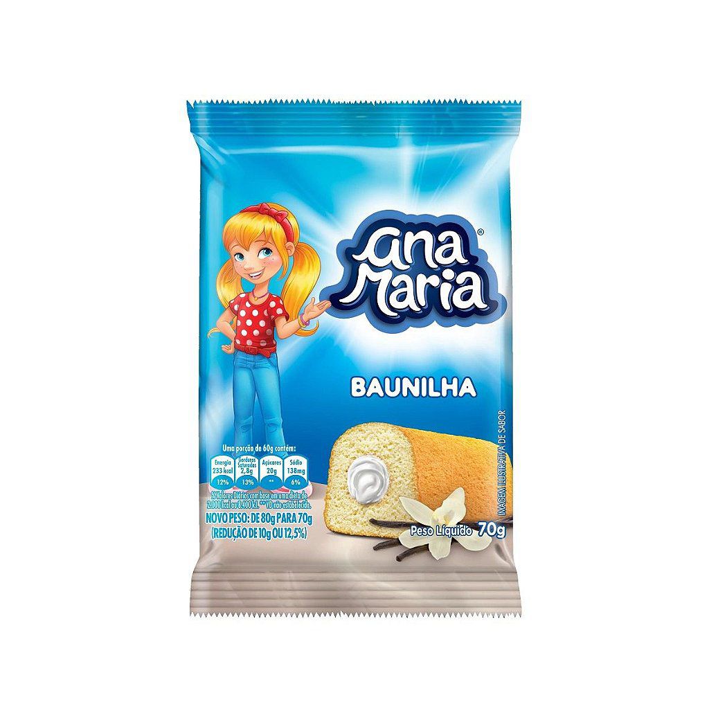 Bolinho ANA MARIA BAUNILHA - 70g - Santa Cruz Doces: Variedades de Doces  com preço baixo