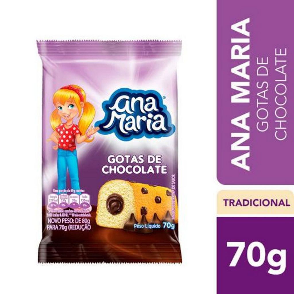 Bolinho Ana Maria Gotas Chocolate 35g