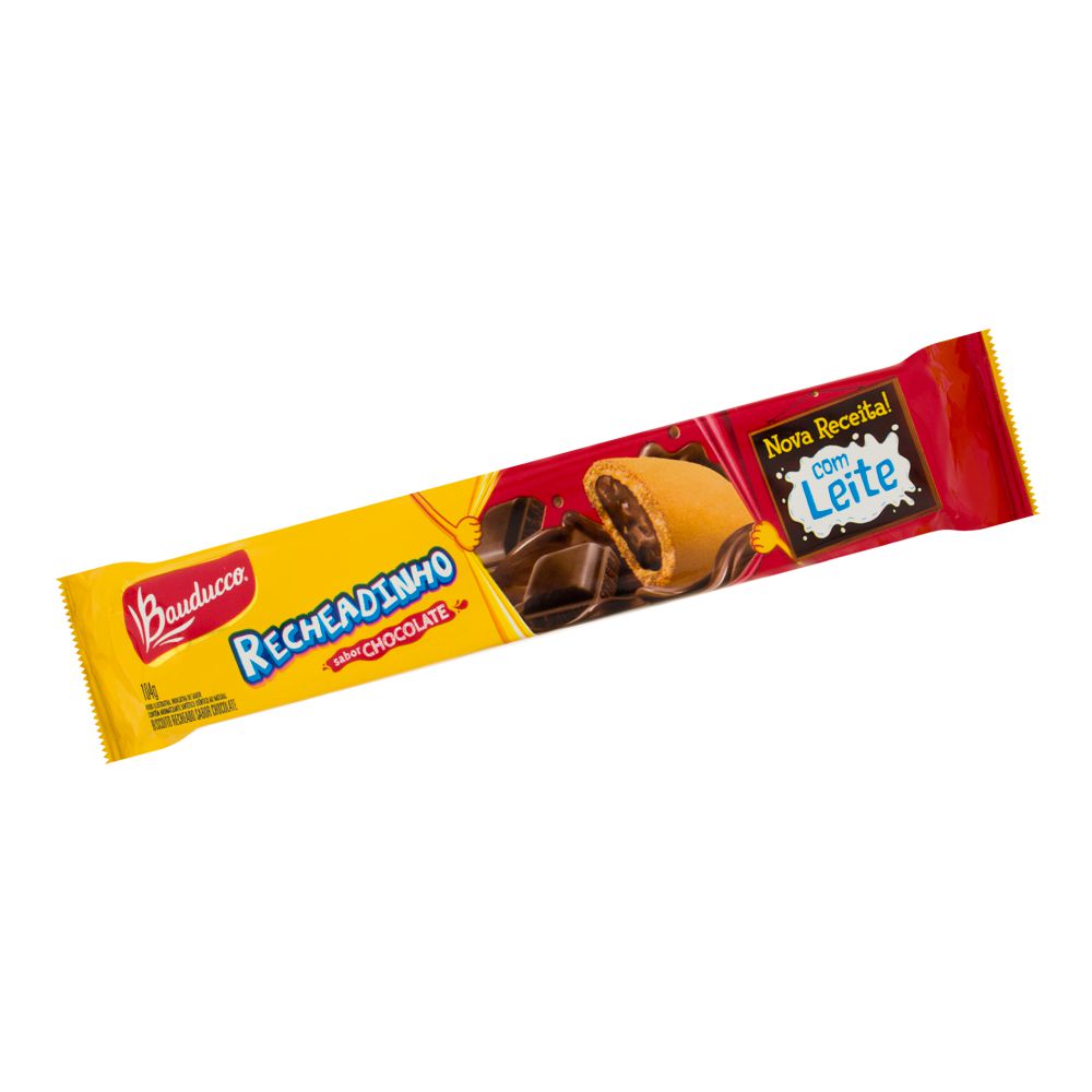 Biscoito BAUDUCCO Recheadinho Chocolate - 104g - Santa Cruz Doces:  Variedades de Doces com preço baixo