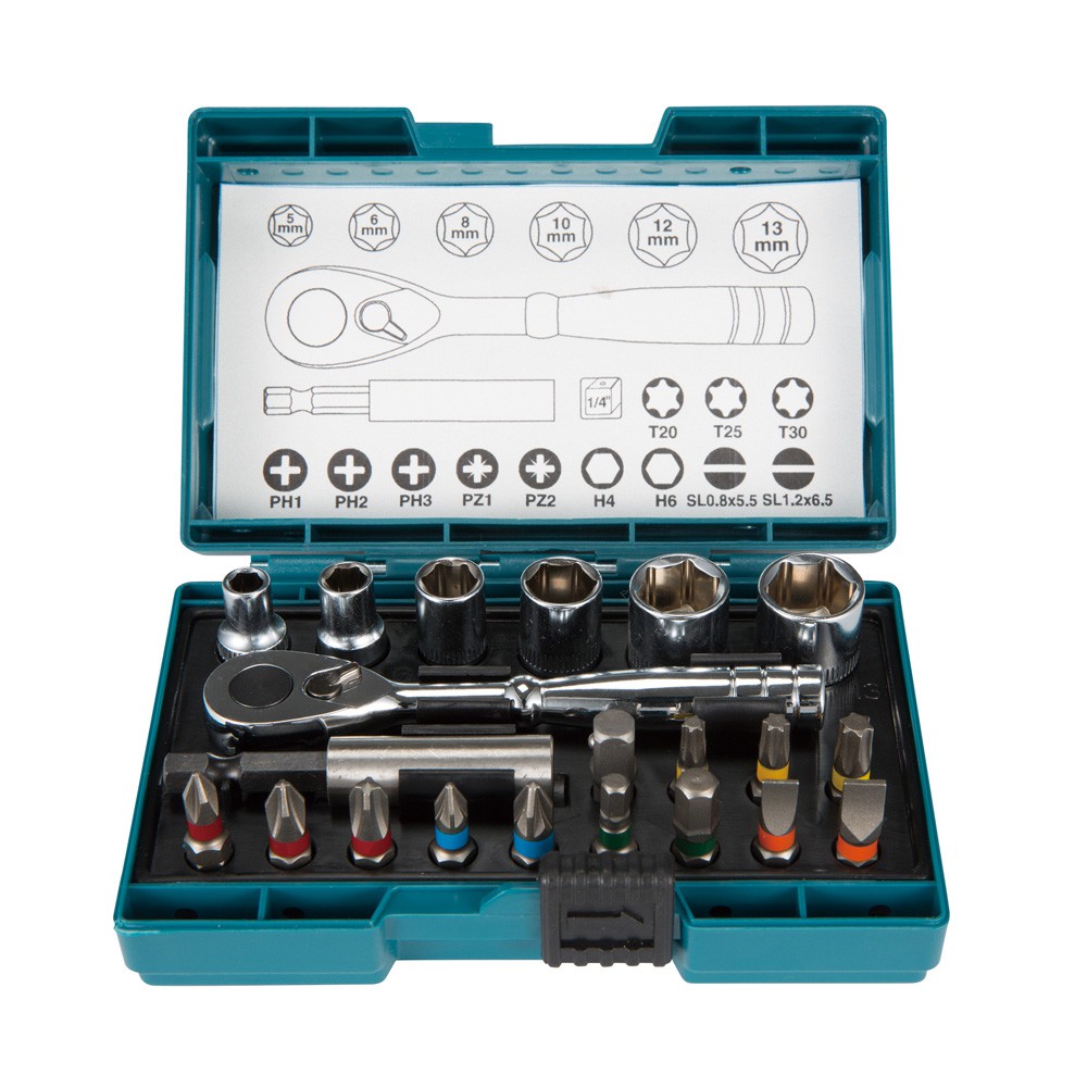 小物 bhq Kit de Bits e Soquetes Makita B-54081 - 21 Peças - Tocco - Tudo