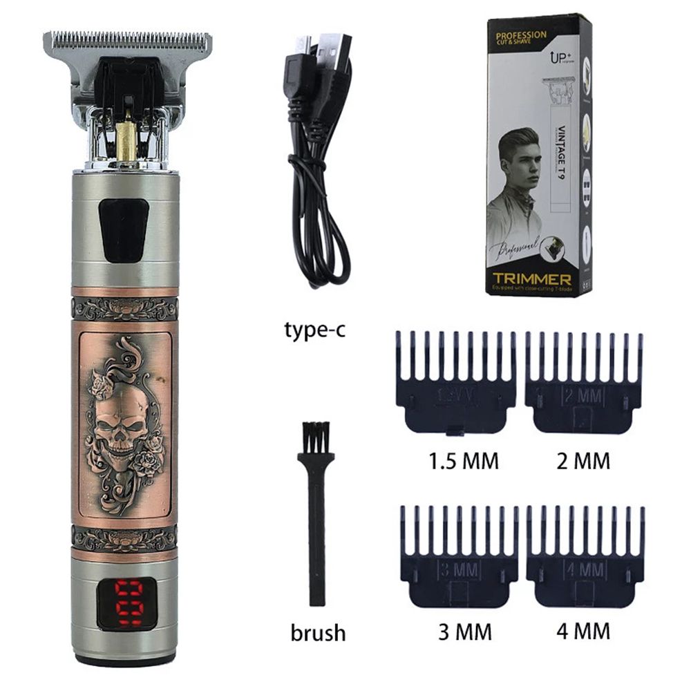 Maquina Barbear Cabelo Acabamento Sem Fio Digital Led USB - Loja Nodeck