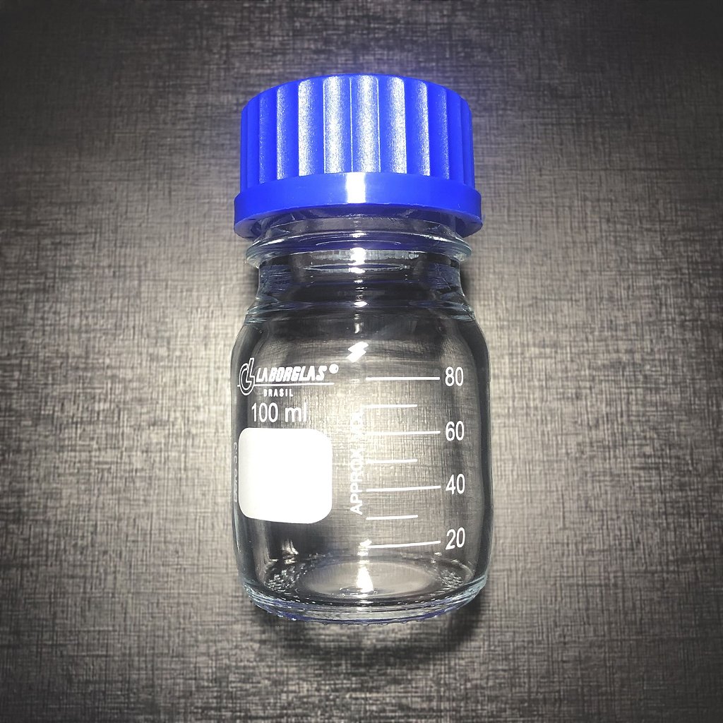 Frasco Reagente 100Ml Grad.C/Tampa De Rosca Azul E Disp.Anti Gota Em  Borosilicato (Laborglas) - MM Comércio