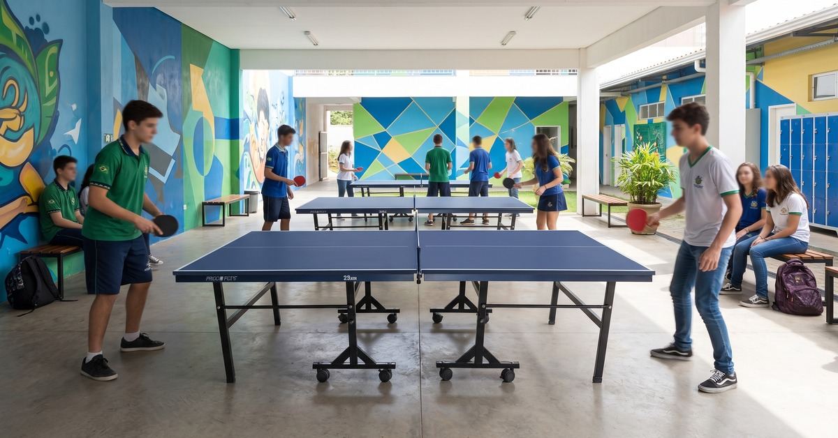 Tênis de mesa (ping pong) para escola