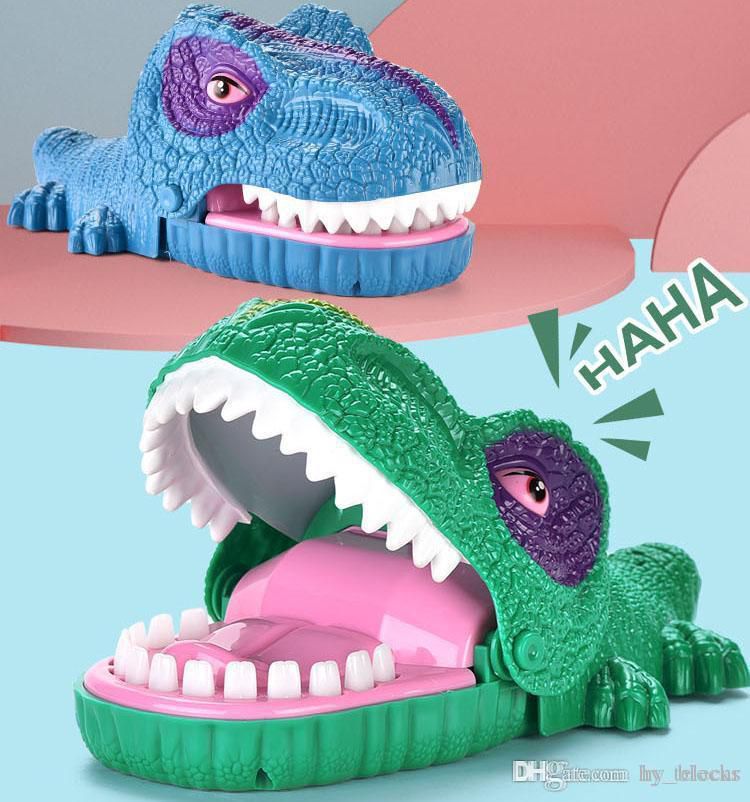 Dinossauro Rex Dentista Jogo de Apertar o dente do Dinossauro com Luz e Som  Azul em Promoção na Americanas