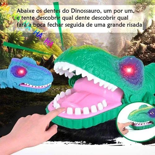 Jogo Dinossauro Dentista Que Morde Dedo Dá Risada Luz E Som - Click Compras  Na Internet®