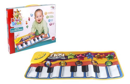 Teclado Musical Animais Infantil com Luz e Som Educativo