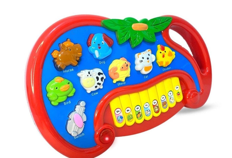 Teclado Musical Animais Fazendinha 7 Sons Educativos Infantil Bebe - A sua  loja infantil em um clique! 