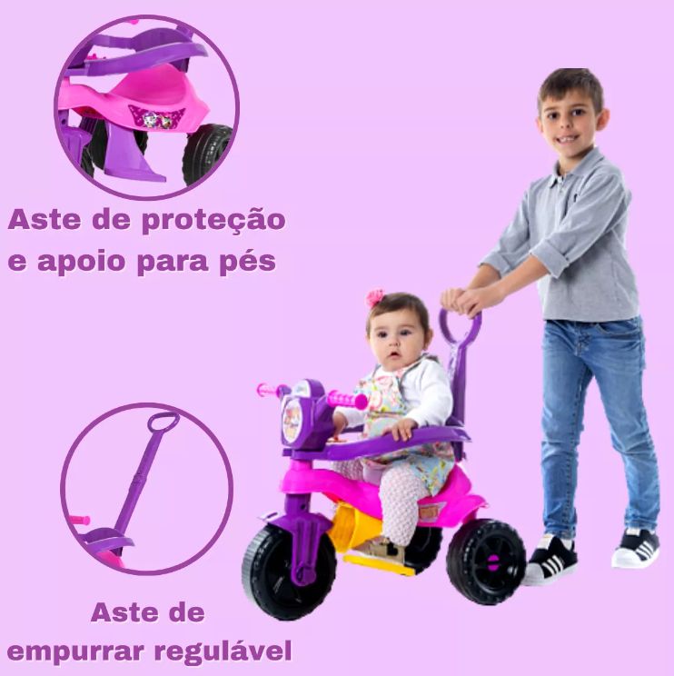 Triciclo Velotrol Carrinho Passeio Motoca Tico Tico Criança Cor
