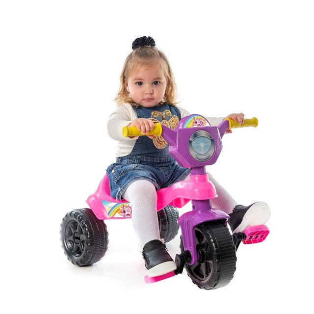 Triciclo Motoca Infantil Menina Princesa Rosa - Kepler em Promoção